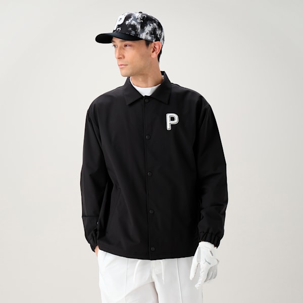 メンズ ゴルフ AOP Pロゴ キャップ, PUMA Black-White Glow, extralarge-JPN