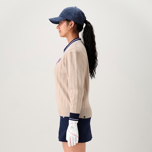 ウィメンズ ゴルフ Pロゴ コーデュロイ キャップ, Deep Navy, extralarge-JPN