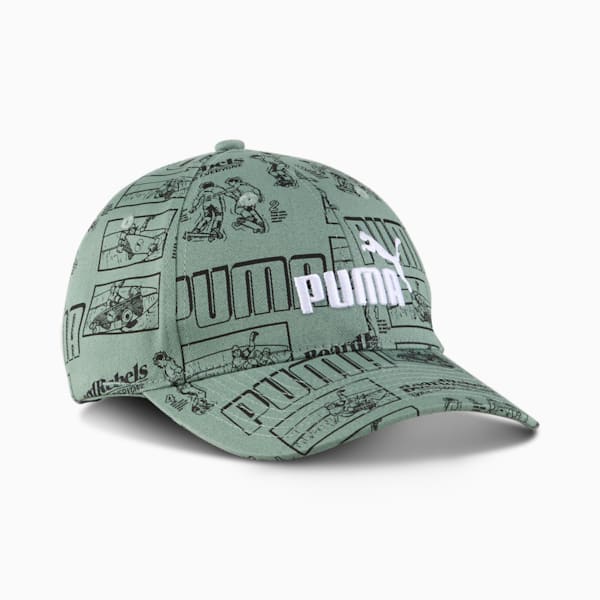 No.1 Logo Printed Youth Baseball Cap, Green Moon-Mid 90ies, extralarge-IND