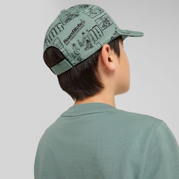 No.1 Logo Printed Youth Baseball Cap, Green Moon-Mid 90ies, extralarge-IND
