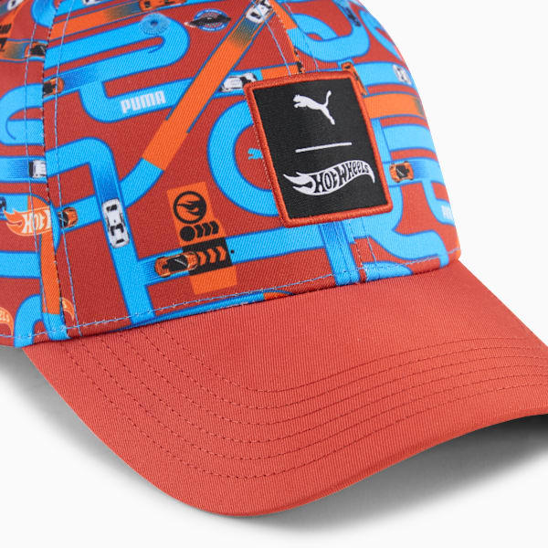PUMA x HOT WHEELS™ Big Kids' Baseball Cap, Red Fire-AOP, extralarge