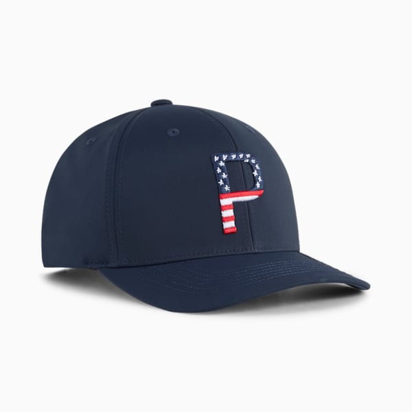 メンズ ゴルフ PARS AND STRIPES 6 パネル キャップ, Deep Navy-White Glow, extralarge-JPN