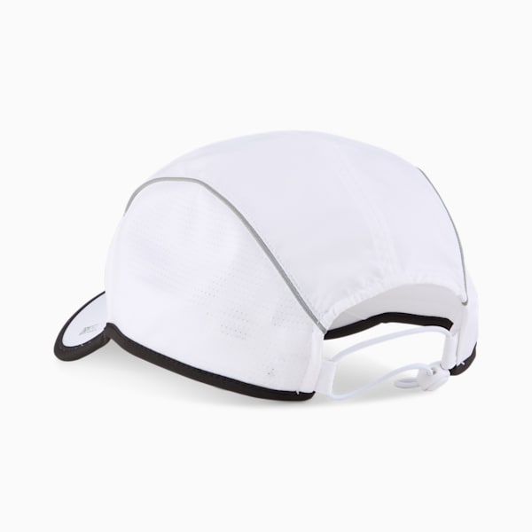 Runner Short Visor 5 Panel Running Cap, PUMA White, extralarge-IND