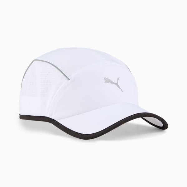 Runner Short Visor 5 Panel Running Cap, PUMA White, extralarge-IND