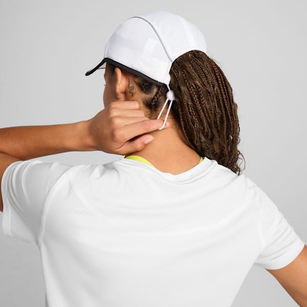 Runner Short Visor 5 Panel Running Cap, PUMA White, extralarge-IND
