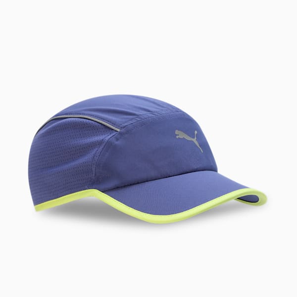 Runner Short Visor 5 Panel Running Cap, Blue Crystal, extralarge-IND