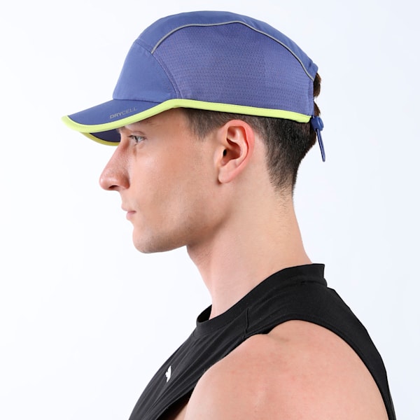 Runner Short Visor 5 Panel Running Cap, Blue Crystal, extralarge-IND