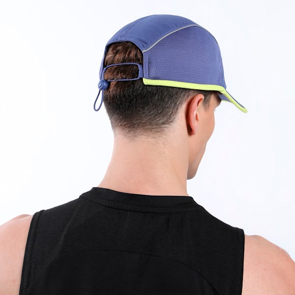Runner Short Visor 5 Panel Running Cap, Blue Crystal, extralarge-IND