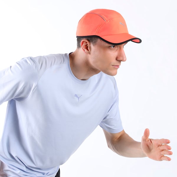 Runner Short Visor 5 Panel Running Cap, Glowing Red, extralarge-IND