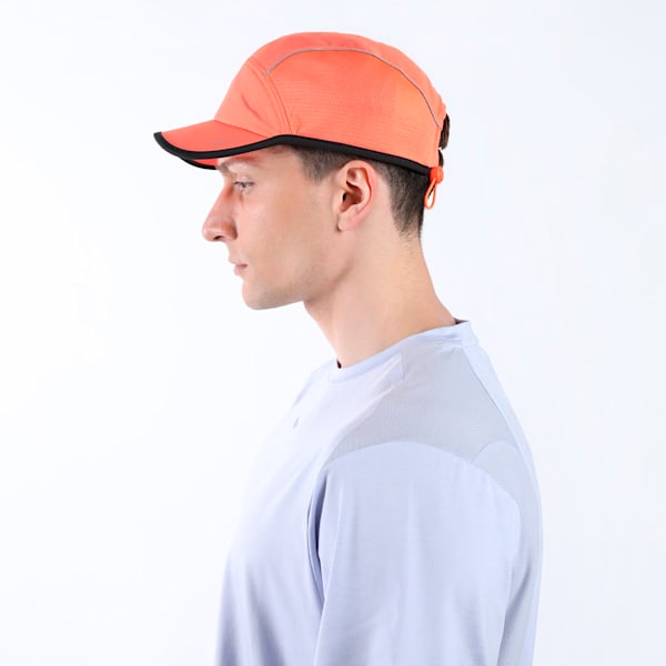 Runner Short Visor 5 Panel Running Cap, Glowing Red, extralarge-IND