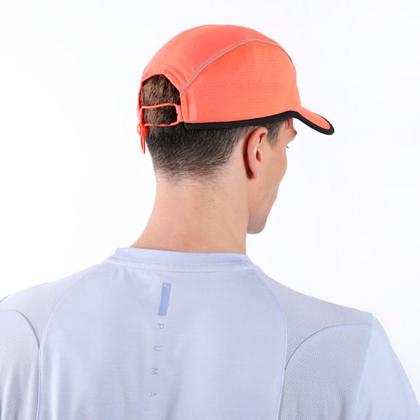 Runner Short Visor 5 Panel Running Cap, Glowing Red, extralarge-IND