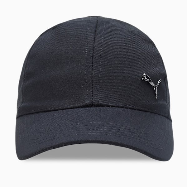 6 Panel Baseball Cap with Metal PUMA Logo, PUMA Black, extralarge-IND