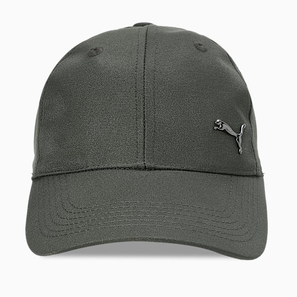 6 Panel Baseball Cap with Metal PUMA Logo, Dark Olive, extralarge-IND