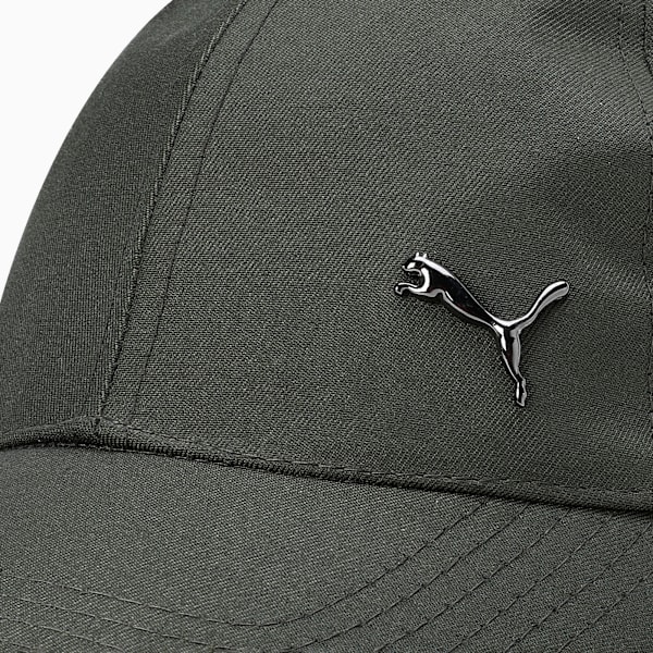 6 Panel Baseball Cap with Metal PUMA Logo, Dark Olive, extralarge-IND