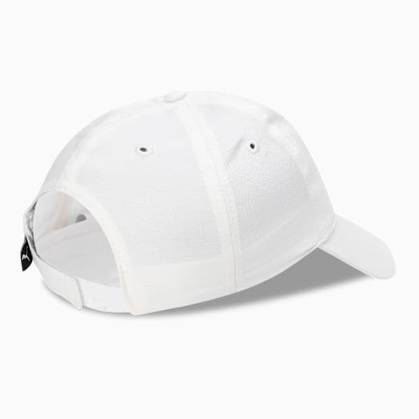 6 Panel Baseball Cap with Metal PUMA Logo, Warm White, extralarge-IND