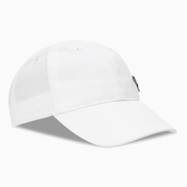 6 Panel Baseball Cap with Metal PUMA Logo, Warm White, extralarge-IND