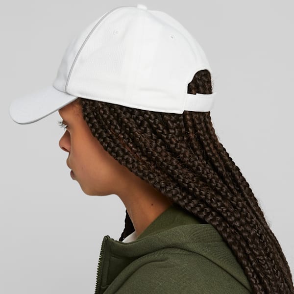 Logo Baseball Cap, PUMA White-Concrete Gray, extralarge-IND