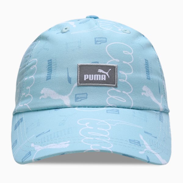 PUMA Brand Love Unisex Baseball Cap, Turquoise Surf-AOP, extralarge-IND