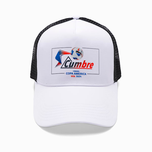 PUMA CONMEBOL Copa América 2024 Fan Trucker Cap, PUMA White-CUMBRE, extralarge