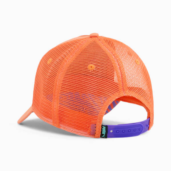 Neymar Jr Trucker Cap, Orange Poppy-PUMA Black, extralarge-IND