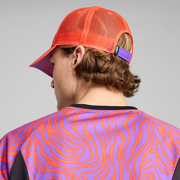PUMA x NEYMAR Trucker Cap, Orange Poppy-PUMA Black, extralarge