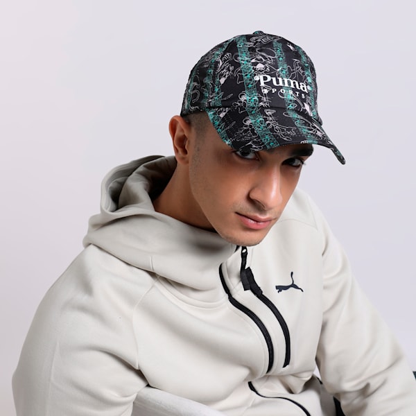 SUPER Printed Cap, PUMA Black, extralarge-IND