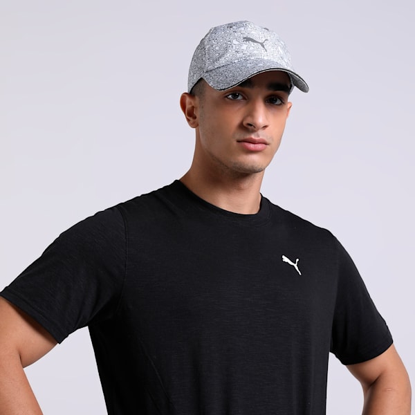 PUMA Nod Printed Unisex Running Cap, PUMA White-AOP, extralarge-IND