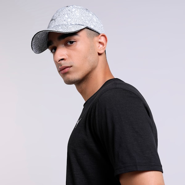 PUMA Nod Printed Unisex Running Cap, PUMA White-AOP, extralarge-IND