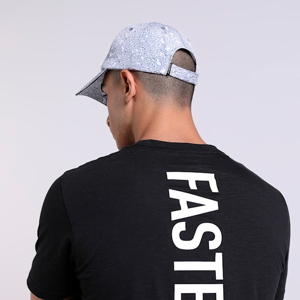 PUMA Nod Printed Unisex Running Cap, PUMA White-AOP, extralarge-IND