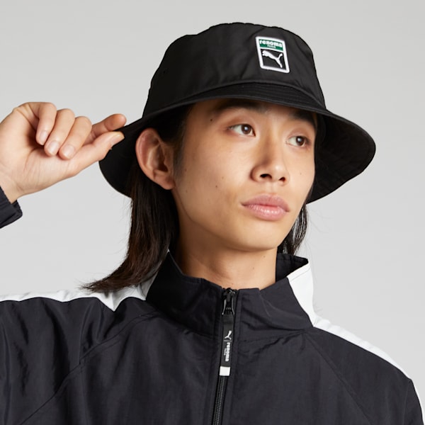 メンズ ゴルフ PUMA x renoma golf アイコンネーム バケットハット, PUMA Black, extralarge-JPN