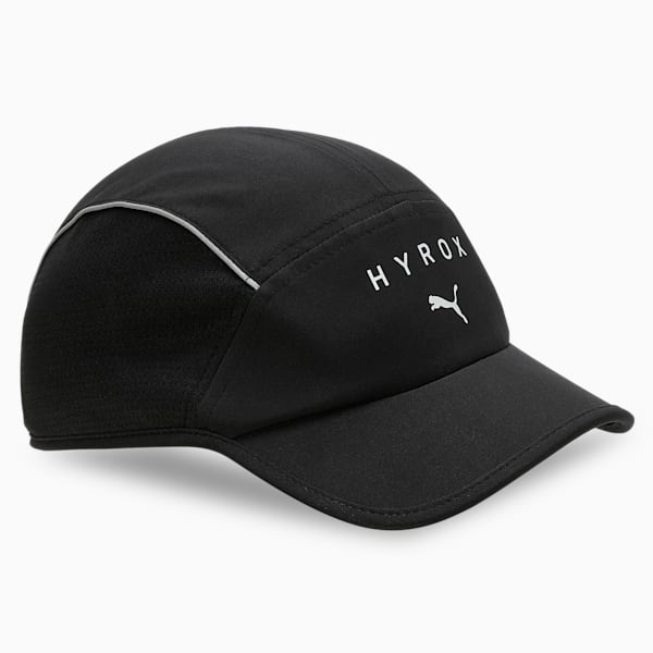 PUMA x HYROX Short Visor 5-Panel Training Cap, PUMA Black, extralarge-IND