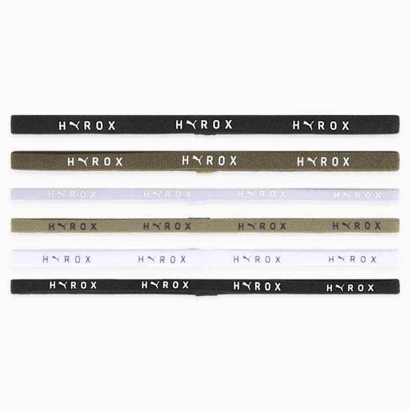 PUMA x HYROX Training Hairbands Pack of 6, PUMA Black, extralarge-IND