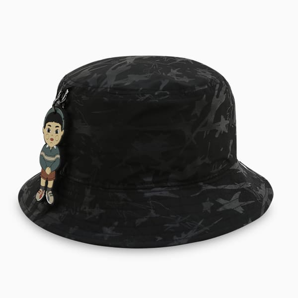 PUMA x SQUID GAME Glow-in-the-Dark Bucket Hat, PUMA Black, extralarge-IND