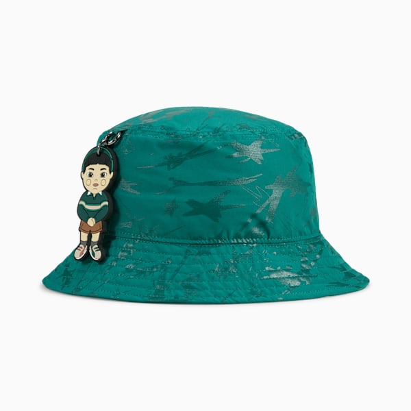 PUMA x SQUID GAME Glow-in-the-Dark Bucket Hat, Wild Green, extralarge-IND