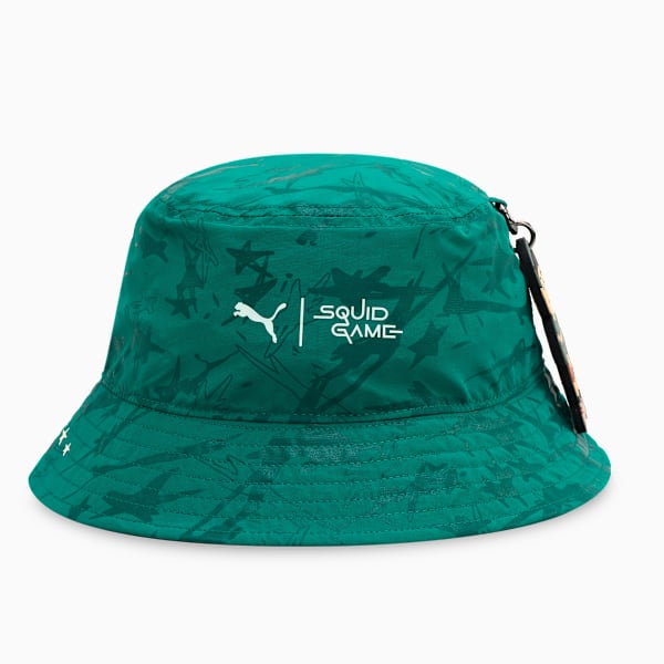 PUMA x SQUID GAME Glow-in-the-Dark Bucket Hat, Wild Green, extralarge-IND