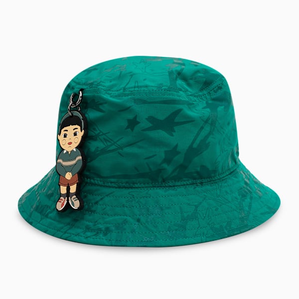 PUMA x SQUID GAME Glow-in-the-Dark Bucket Hat, Wild Green, extralarge-IND