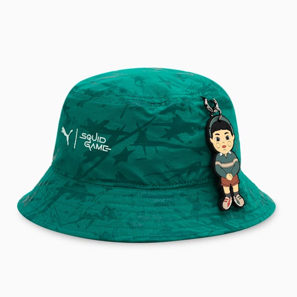 PUMA x SQUID GAME Glow-in-the-Dark Bucket Hat, Wild Green, extralarge-IND