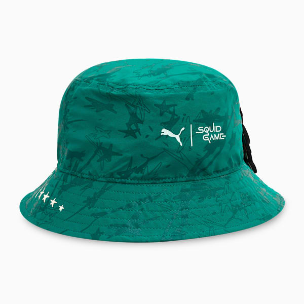 PUMA x SQUID GAME Glow-in-the-Dark Bucket Hat, Wild Green, extralarge-IND