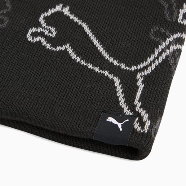 PUMA Cat Graphic Beanie Unisex, PUMA Black, extralarge
