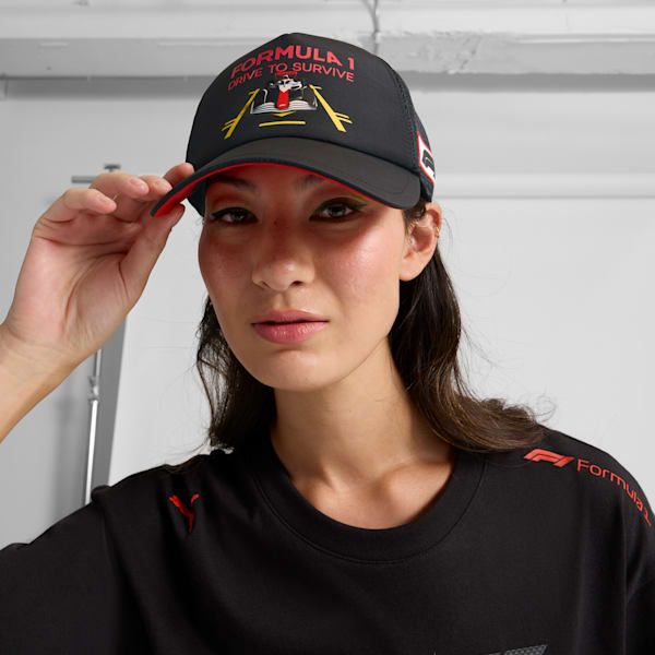 F1® x DTS x PUMA Trucker Cap, PUMA Black, extralarge