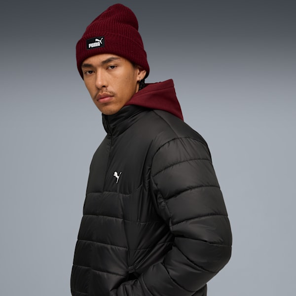 Essentials High Crown Beanie Unisex, Ruby Shimmer, extralarge