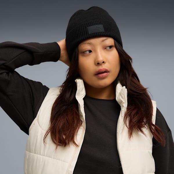 ESSENTIALS ELEVATED Low Crown Beanie, PUMA Black, extralarge-IND