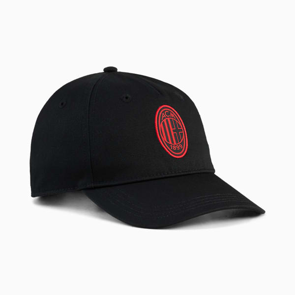 AC Milan Essentials Cap Unisex, PUMA Black-For All Time Red, extralarge-GBR