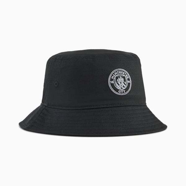 Manchester City Essentials Bucket Hat, PUMA Black-PUMA Silver, extralarge