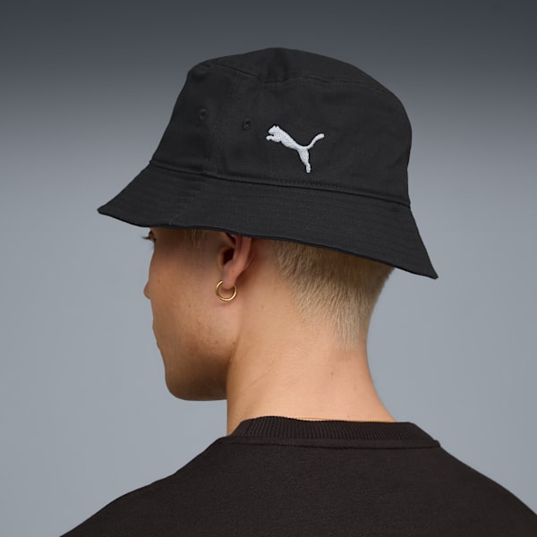Manchester City Essentials Bucket Hat, PUMA Black-PUMA Silver, extralarge