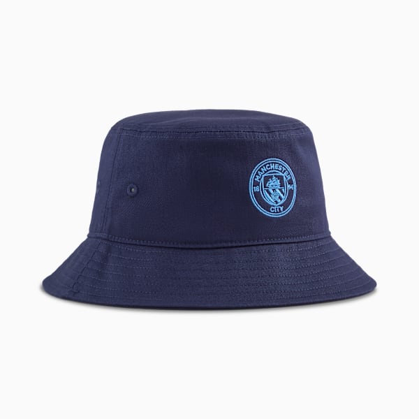 Manchester City Essentials Bucket Hat, PUMA Navy-Team Light Blue, extralarge-GBR