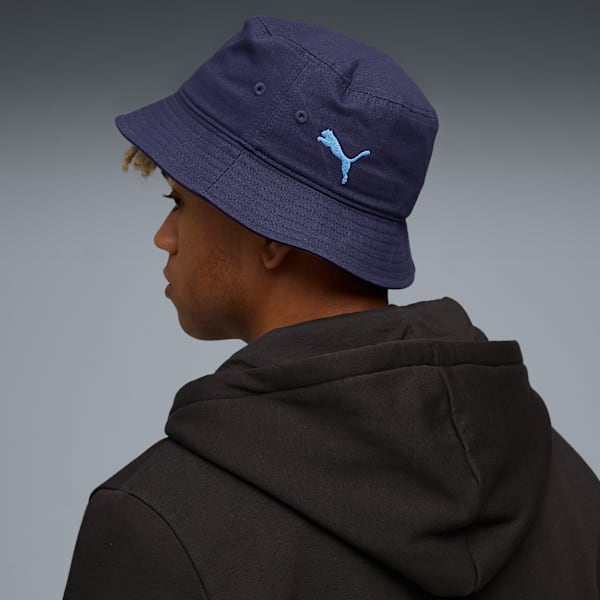 Manchester City Essentials Bucket Hat, PUMA Navy-Team Light Blue, extralarge-GBR