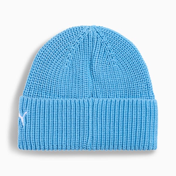 Light blue PUMA beanie hat with a folded brim and small logo detail.