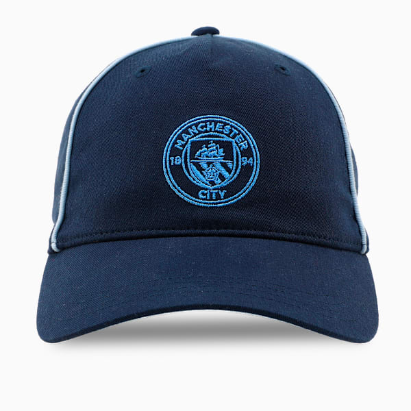 Manchester City FC King Embroidered Logo BB Cap, Deep Navy-Team Light Blue, extralarge-IND