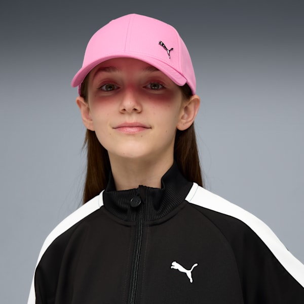 Essentials Metal PUMA Cat Baseball Cap Youth, Posie Pink, extralarge-GBR